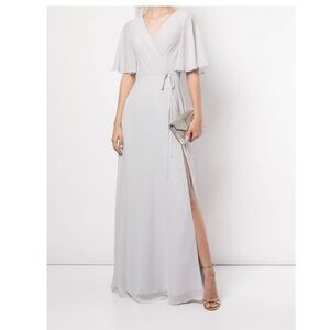 Marchesa Bridesmaids Rome Gown - Dove Grey nwt size 8